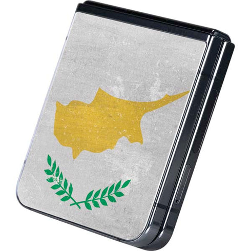 Cyprus Flag Distressed Galaxy Z Flip5 5G Skin